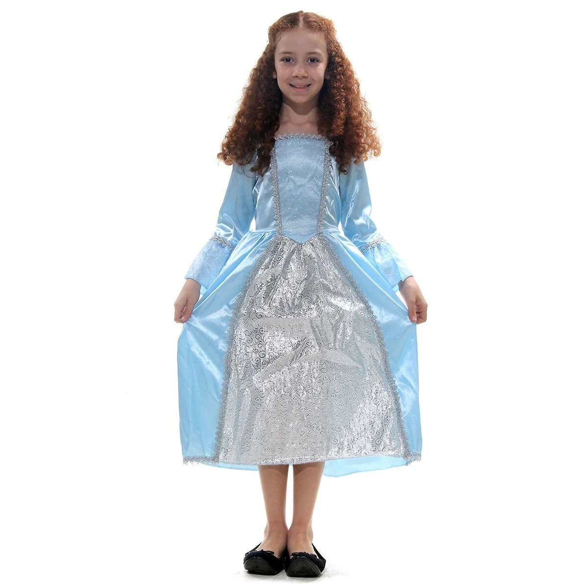 Fantasia Princesa da Torre Azul Vestido Infantil