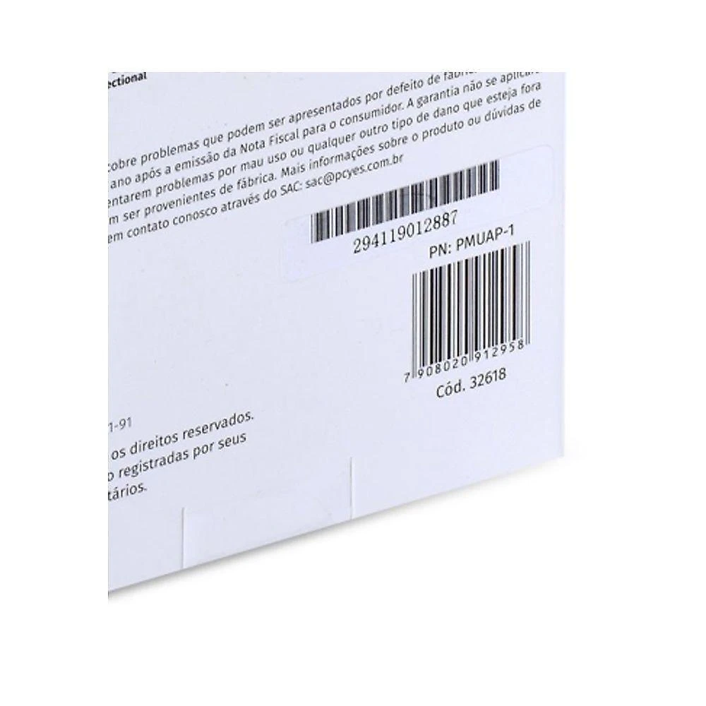 Cabo Micro USB para USB a Pcyes Dados 480 Mbps 5V 3A 15W Preto 1 Cabo