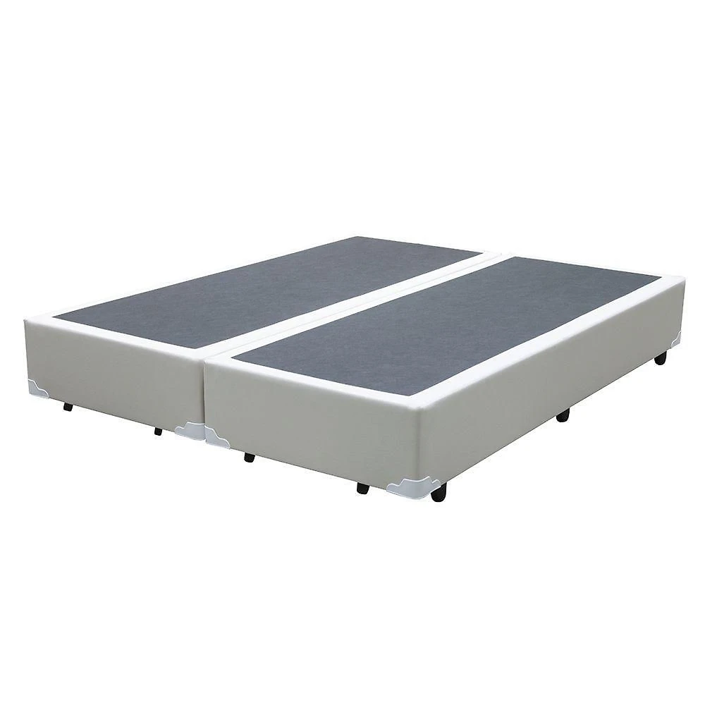 Base Box Queen Bipartido Branco Sintético 158x198