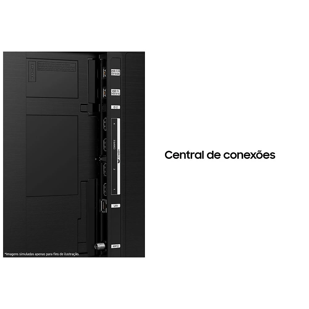 Miniatura Smart Big TV 75" Polegadas QLED 4K 75Q70D 2024 Processador com AI, Gaming Hub, Alexa built in e Wi-Fi - QN75Q70D Bivolt