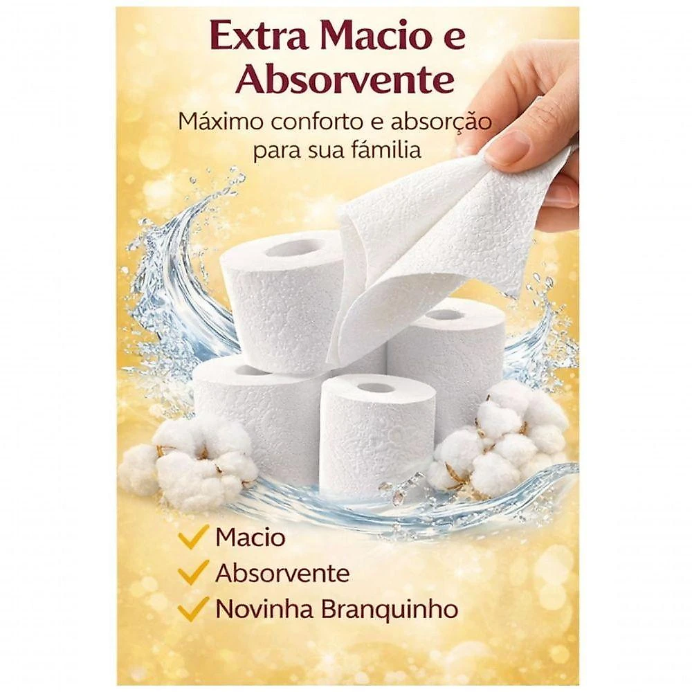 Papel Higienico Folha Dupla Neutro 60m Fardo 12 Rolos 720m Mili