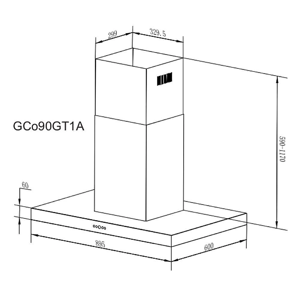 Coifa ilha gallant milano retangular inox 90cm 220v