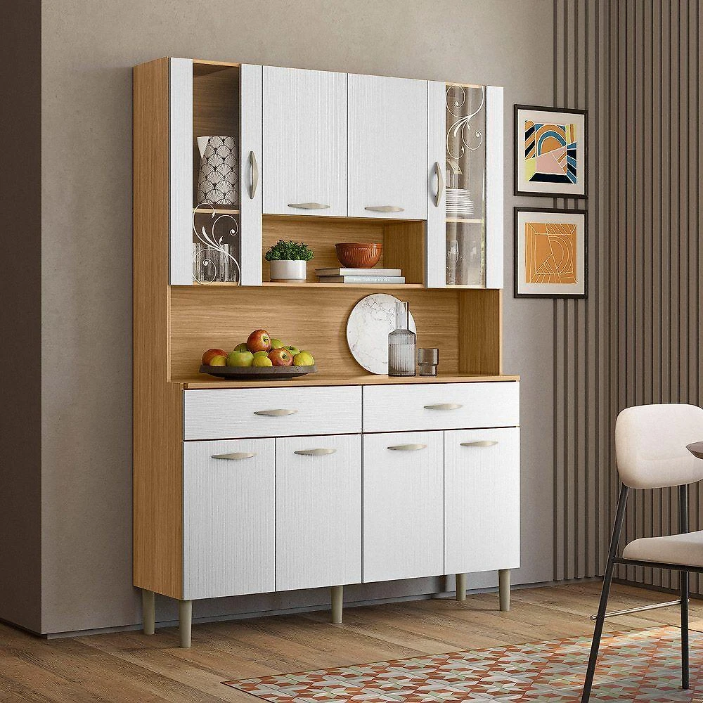 Armário De Cozinha 8 Portas 2 Gavetas Golden Freijo-supremo - Ssx Multicoisas