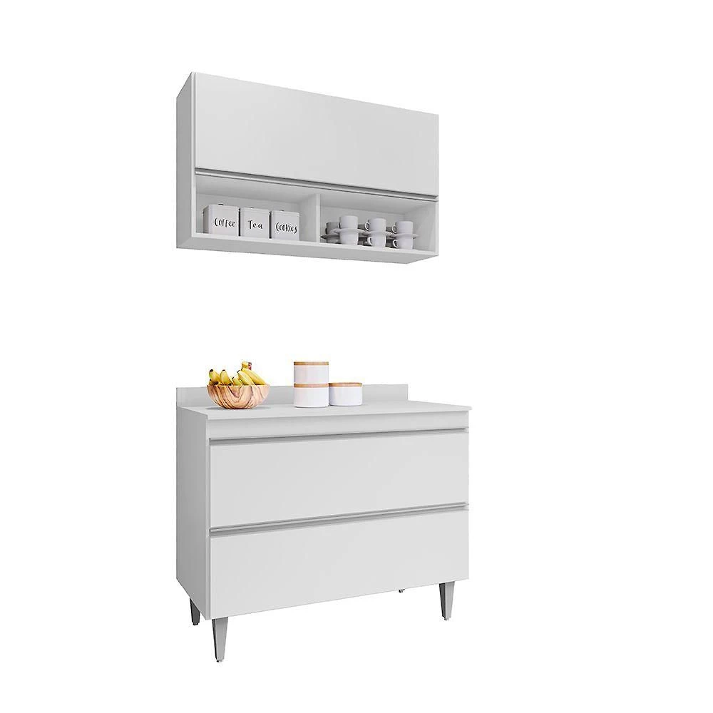 Armário Aéreo 100cm 3 Portas Laura - Ssx Multicoisas Branco