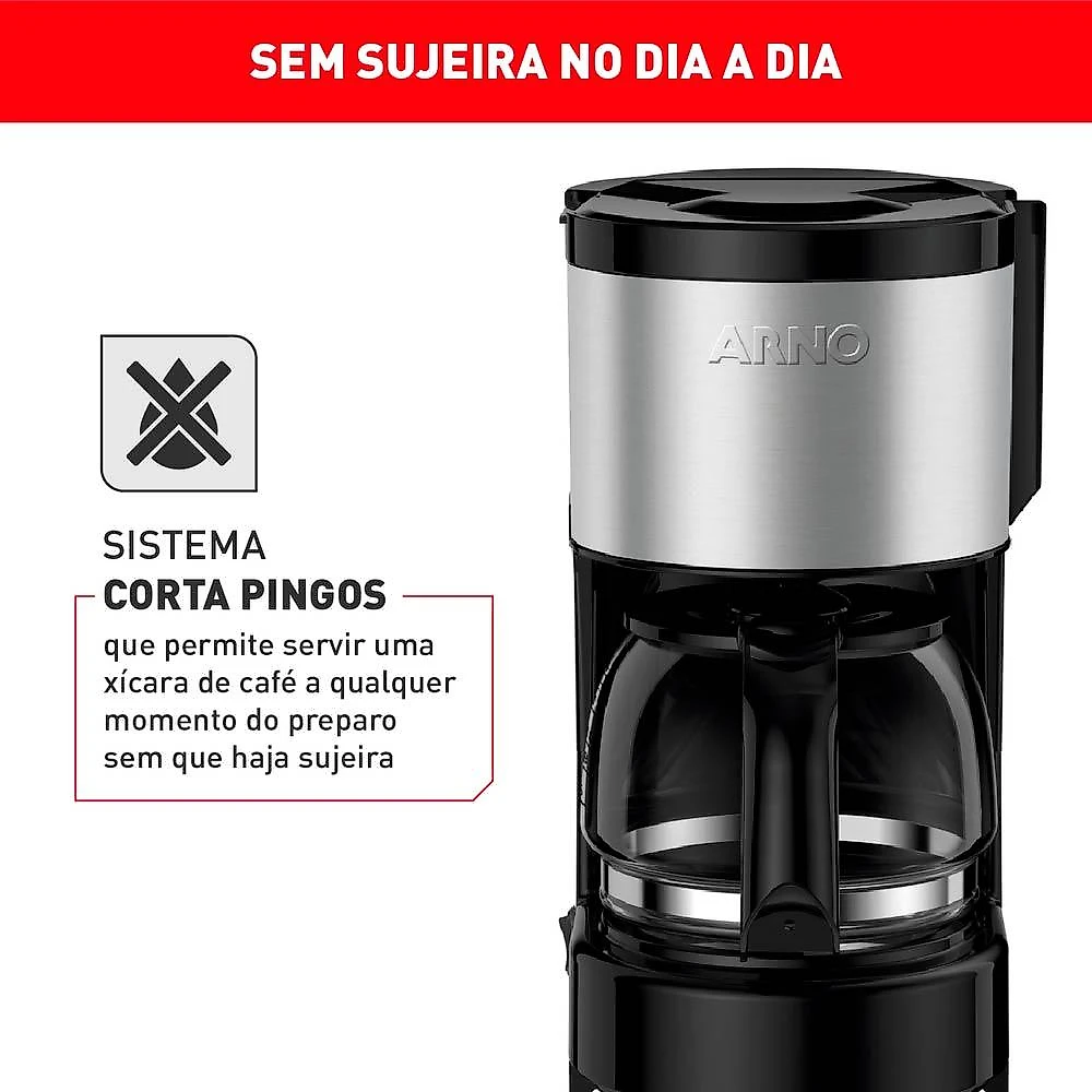 Cafeteira Elétrica Arno Perfectta Inox 0,6L CFPI 127V 127V