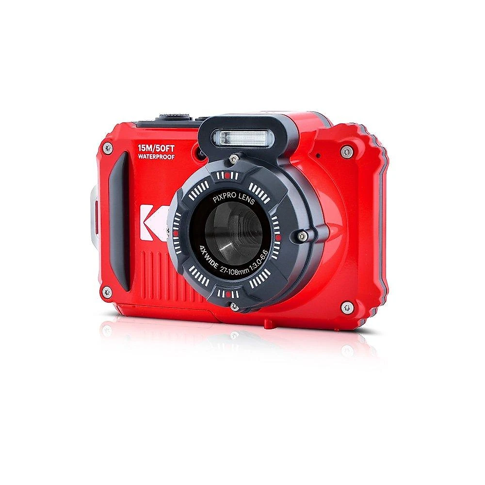 Câmera Compacta Kodak PIXPRO WPZ2, 16 MP, Full HD, LCD 2,7"", Vermelha - CAK20019