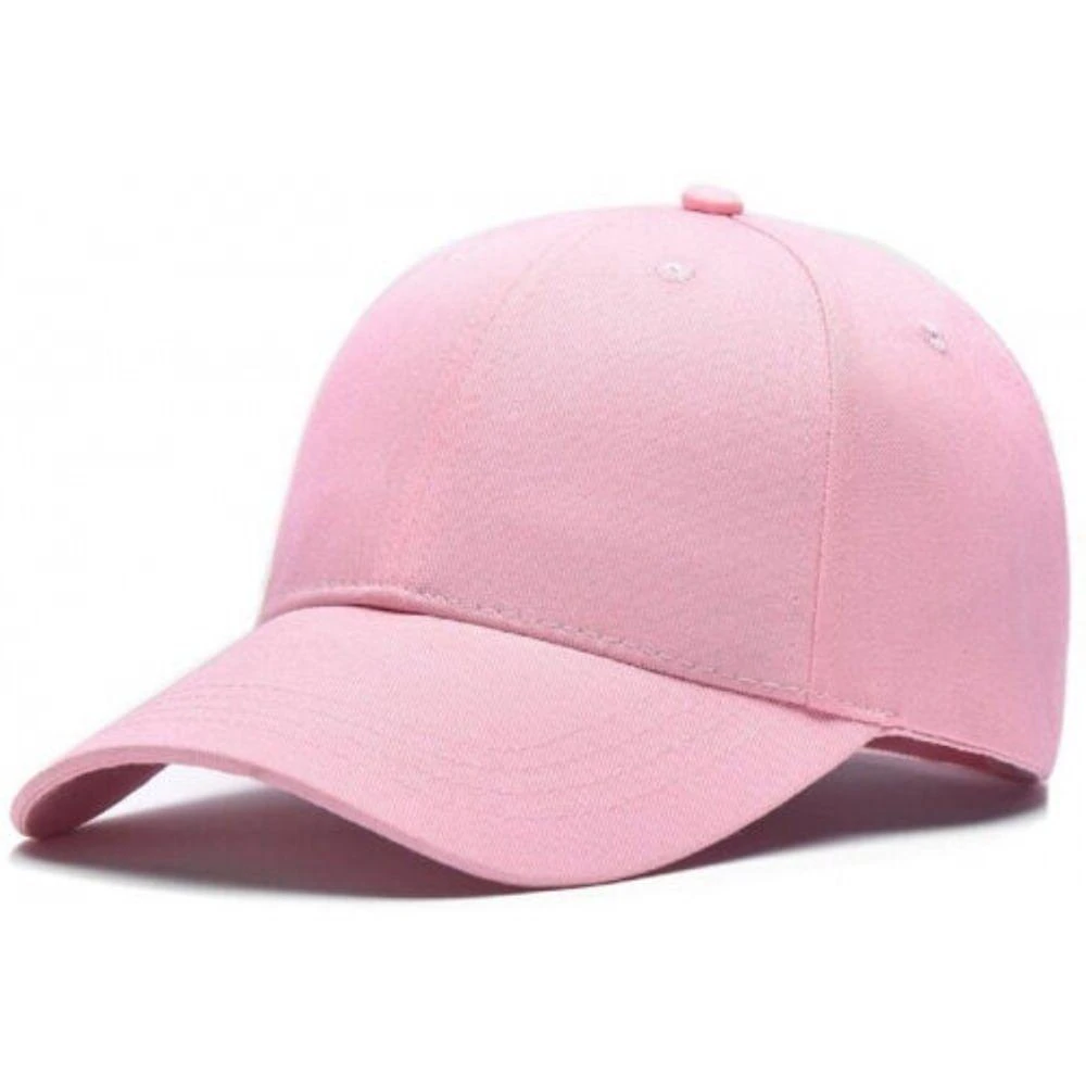 Boné Liso Esportivo Aba Curva Ajuste Metal Unissex Rosa