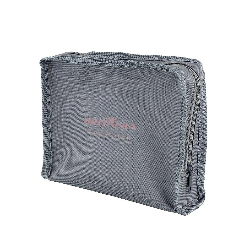 Kit beleza travel rose gold britânia secador de cabelos 1200w prancha e bolsa para transporte bivolt