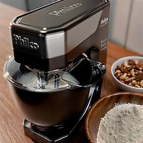 Batedeira Planetária Philco PBP90A 5L 900W Tampa Antirrespingo 12 Velocidades Preta 110V