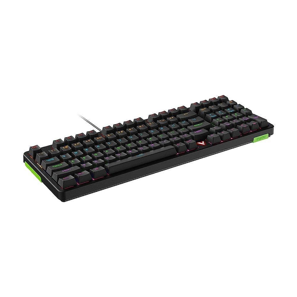 Teclado Mecânicos Gamer Rapoo V500PRO-98, Iluminação Personalizável e Anti-Ghosting Completo, Preto - V500PRO-98