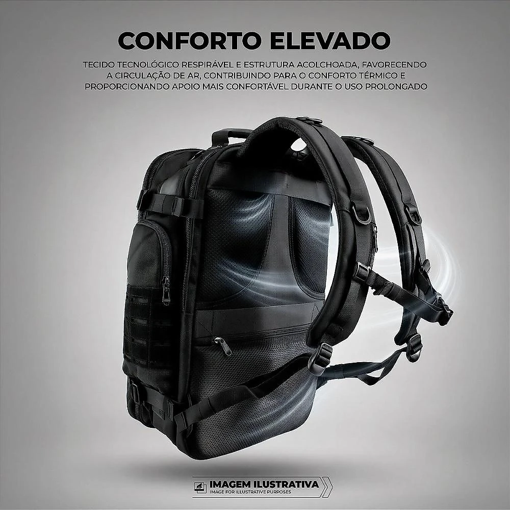 Mochila Bolsa Impermeável 30L com Compartimento para Calçado e Bolso Acolchoado de Notebook até 15.6", Cadeado Integrado - Victus - Gshield