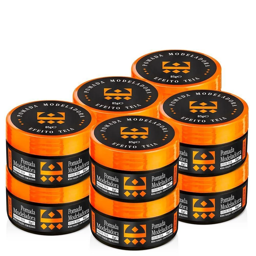 Kit 10 Pomada Para Cabelo Efeito Teia Embaixador 85G