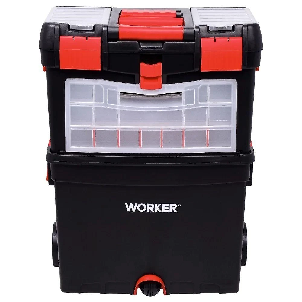 Caixa Plástica Para Ferramentas 24,5'' Com Rodas Worker