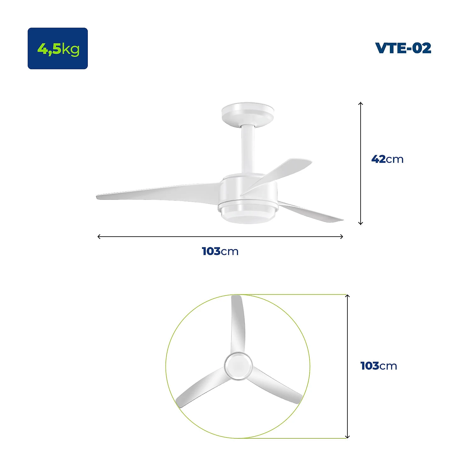 Ventilador de Teto Mondial Maxi Air Control VTE-02 VENTILADOR DE TETO-127V-BRANCO