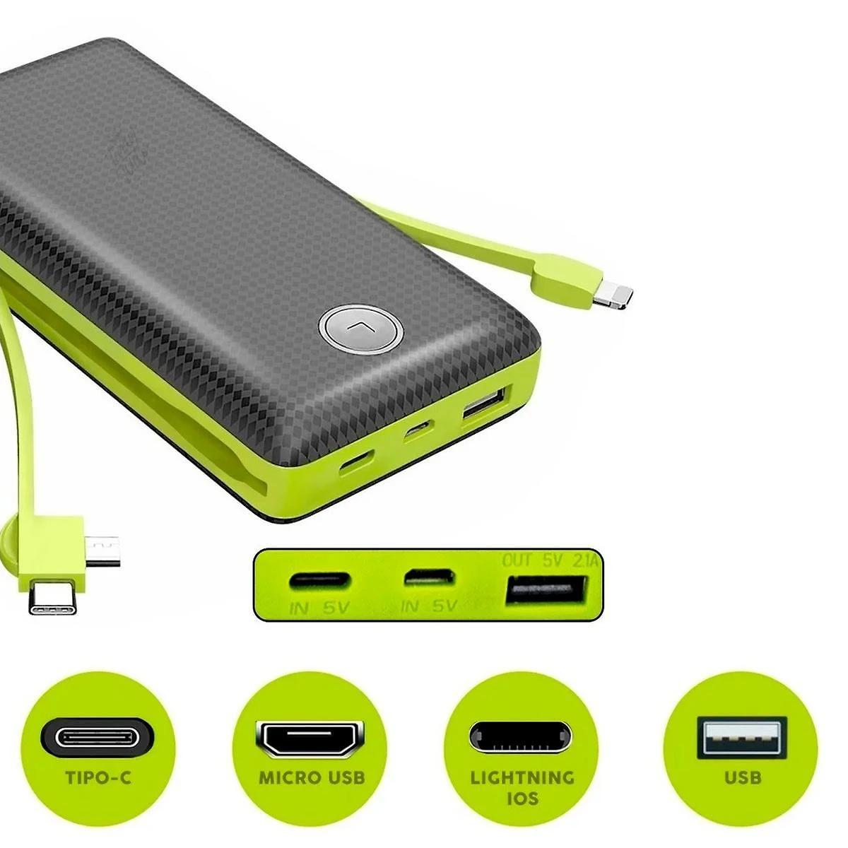Power Bank 20000Mah Universal Celular Versátil E Duradouro