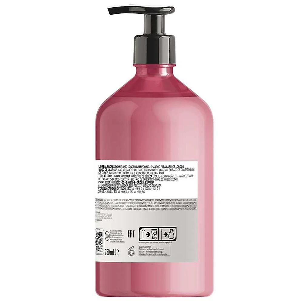 L’oréal professionnel pro longer shampoo para cabelos longos 750ml