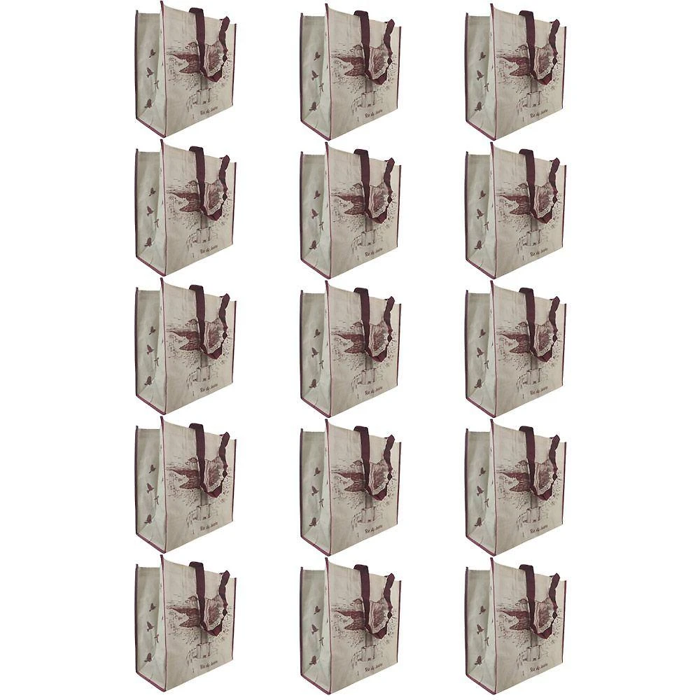 Bolsa Ecologica Kit 15 Unidades Sacola Ecobag De Ombro Reutilizavel Multiuso Dobravel Alça Compras Mercado Resistente Lavavel Pratica