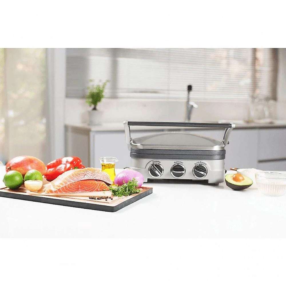 Grill Panini Em Aço Escovado Gr-4nbr 127v Cuisinart