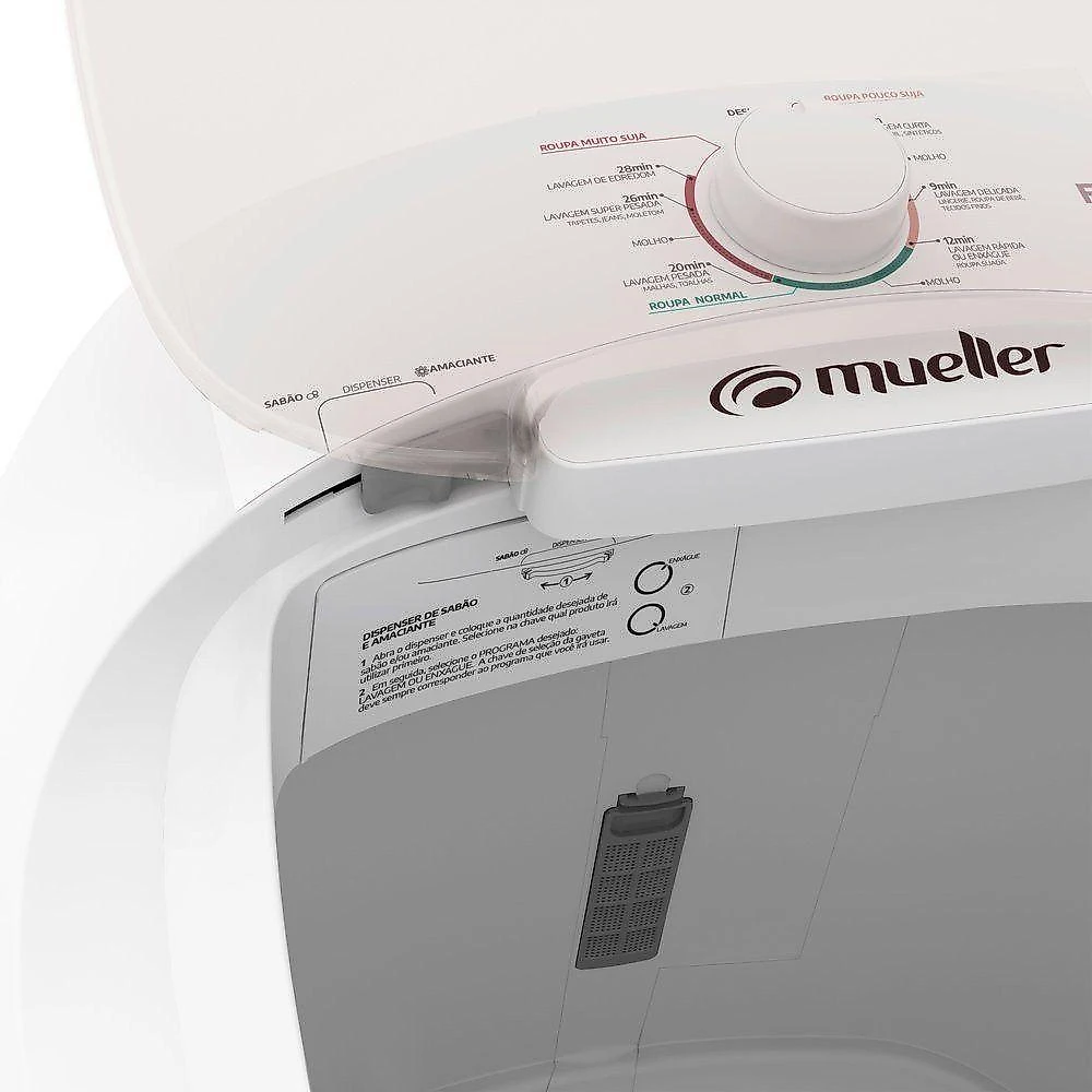 Lavadora De Roupas Mueller Family Lite 10 Kg 6 Programas Branco 110V