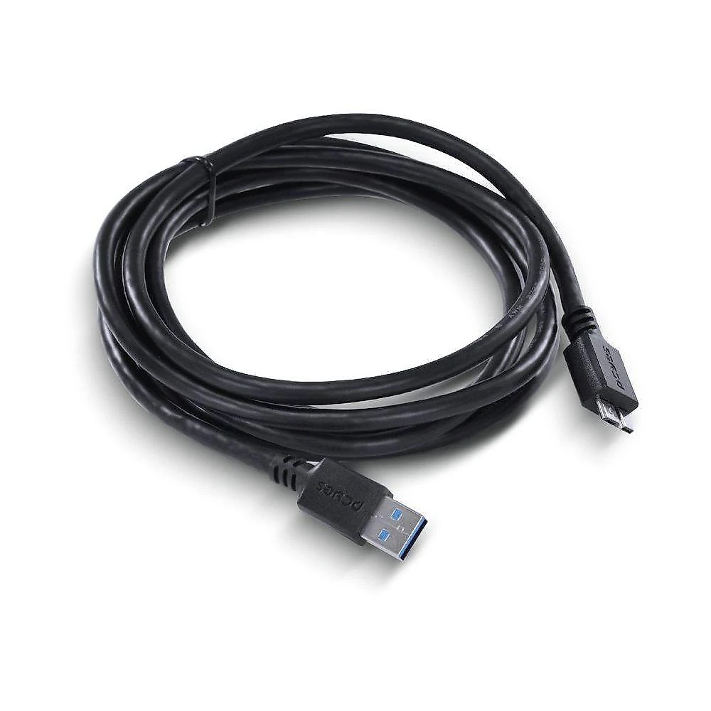 Cabo para HD Externo Puamcm3-2 USB a 3.0 para Micro USB B 3.0 28AWG Cobre Puro 2 Metros Preto Pcyes