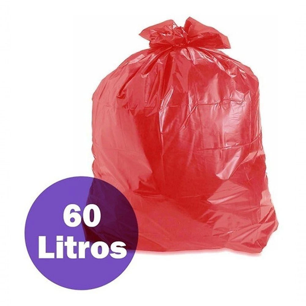 Saco de Lixo para Coleta Seletiva 60 Litros - 100 Unidades Amarelo Azul Verde Vermelho Higipack