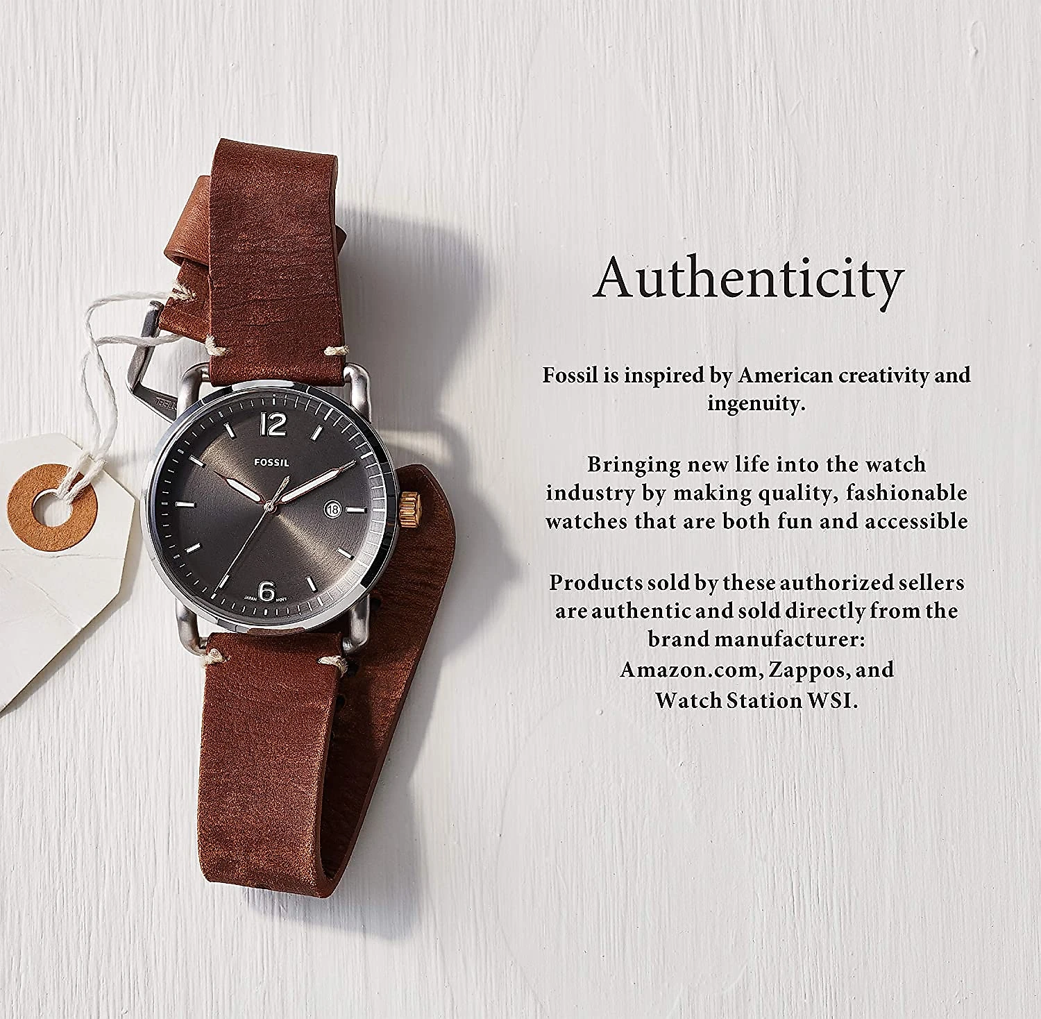 Fossil Relógio Masculino Analógico Original de Quartzo de A ço Inoxidável FS4931