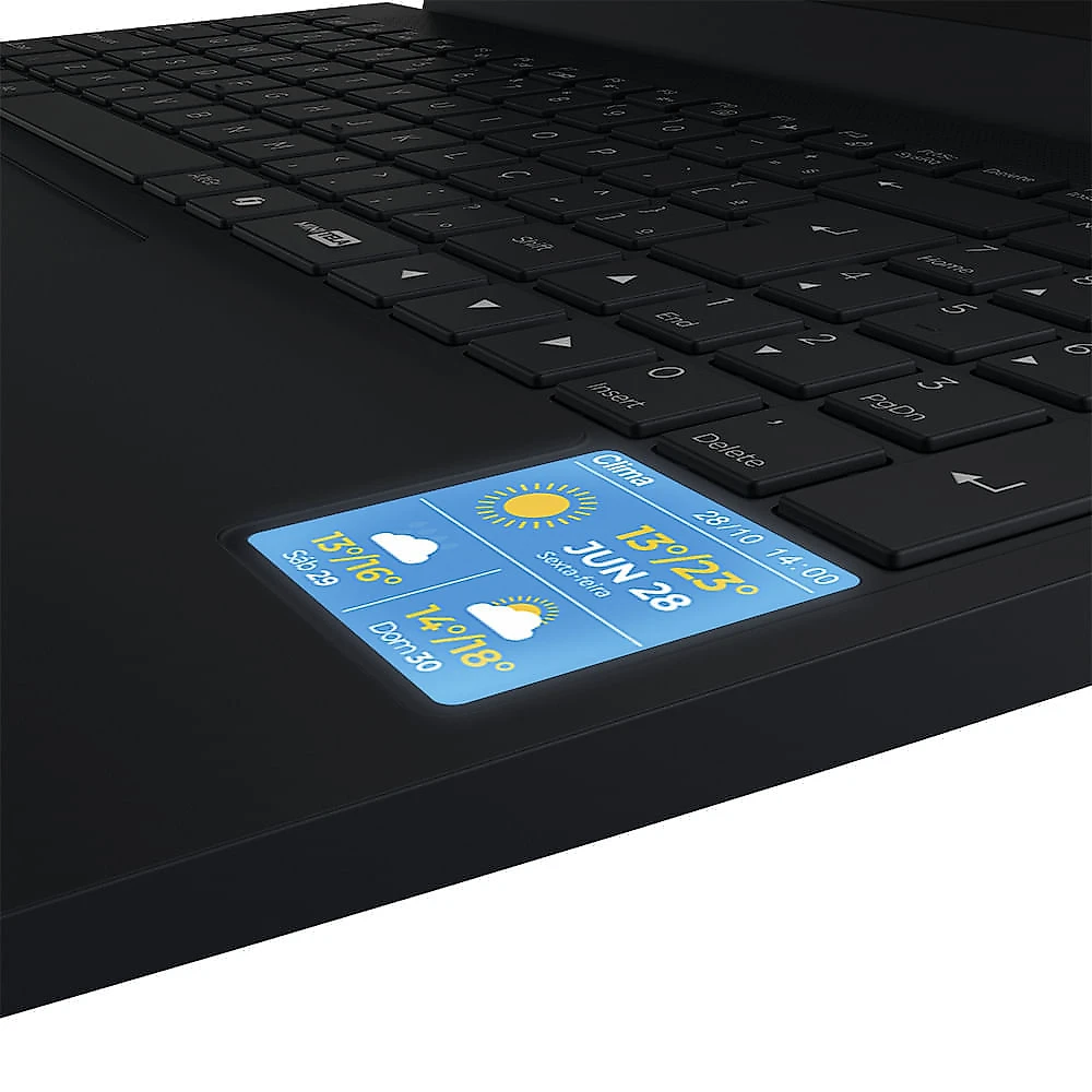 Notebook Positivo Vision R15M AMD® Ryzen 5-5625U Linux 16GB RAM 512GB SSD Wi-Fi 6 15” Full HD IPS Minitela - Preto