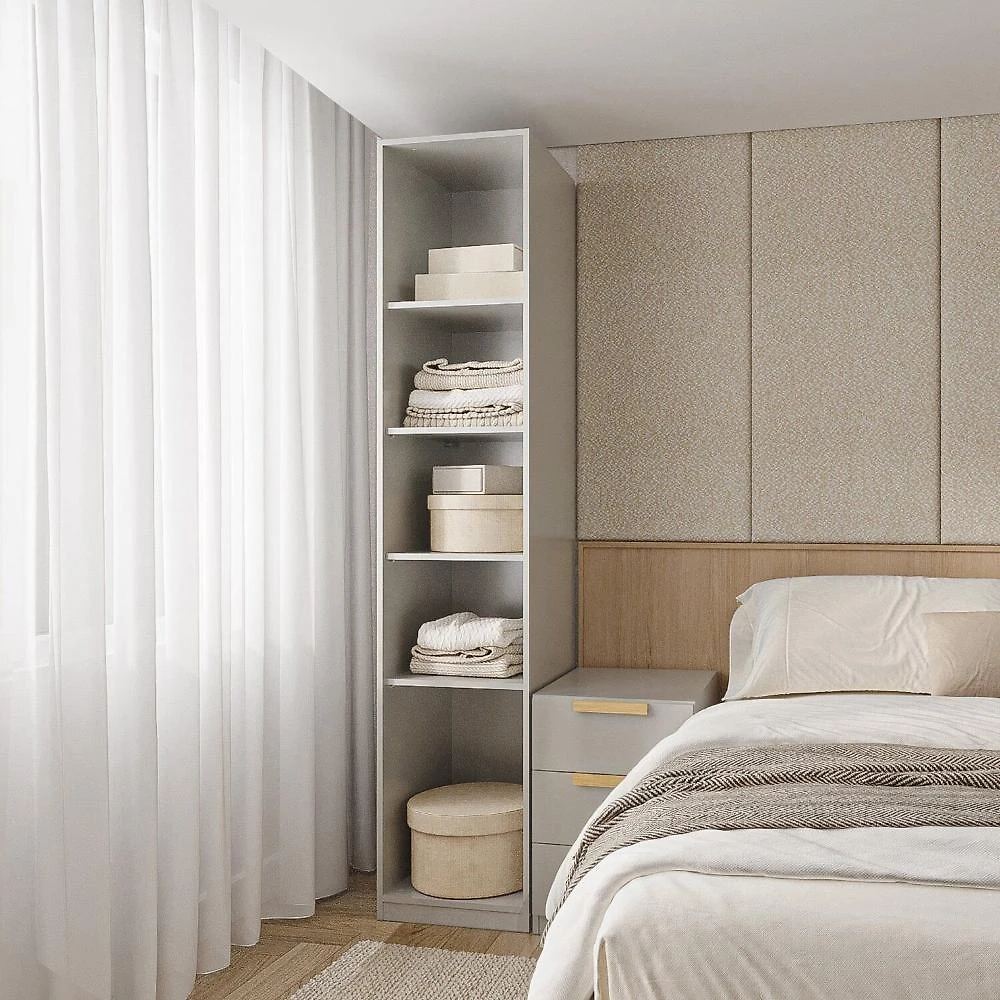 Guarda-roupa Modular 40cm sem Portas com Prateleiras Jade CabeCasa MadeiraOriginals