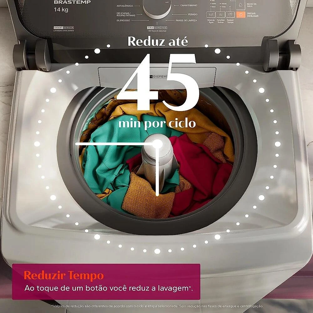 Máquina de Lavar Roupas Brastemp BWJ14AB 14 Kg, Branca - 220V 220 Volts