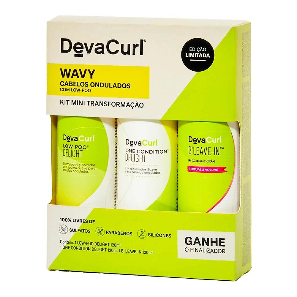 Deva curl deligth kit - shampoo + condicionador + leave-in