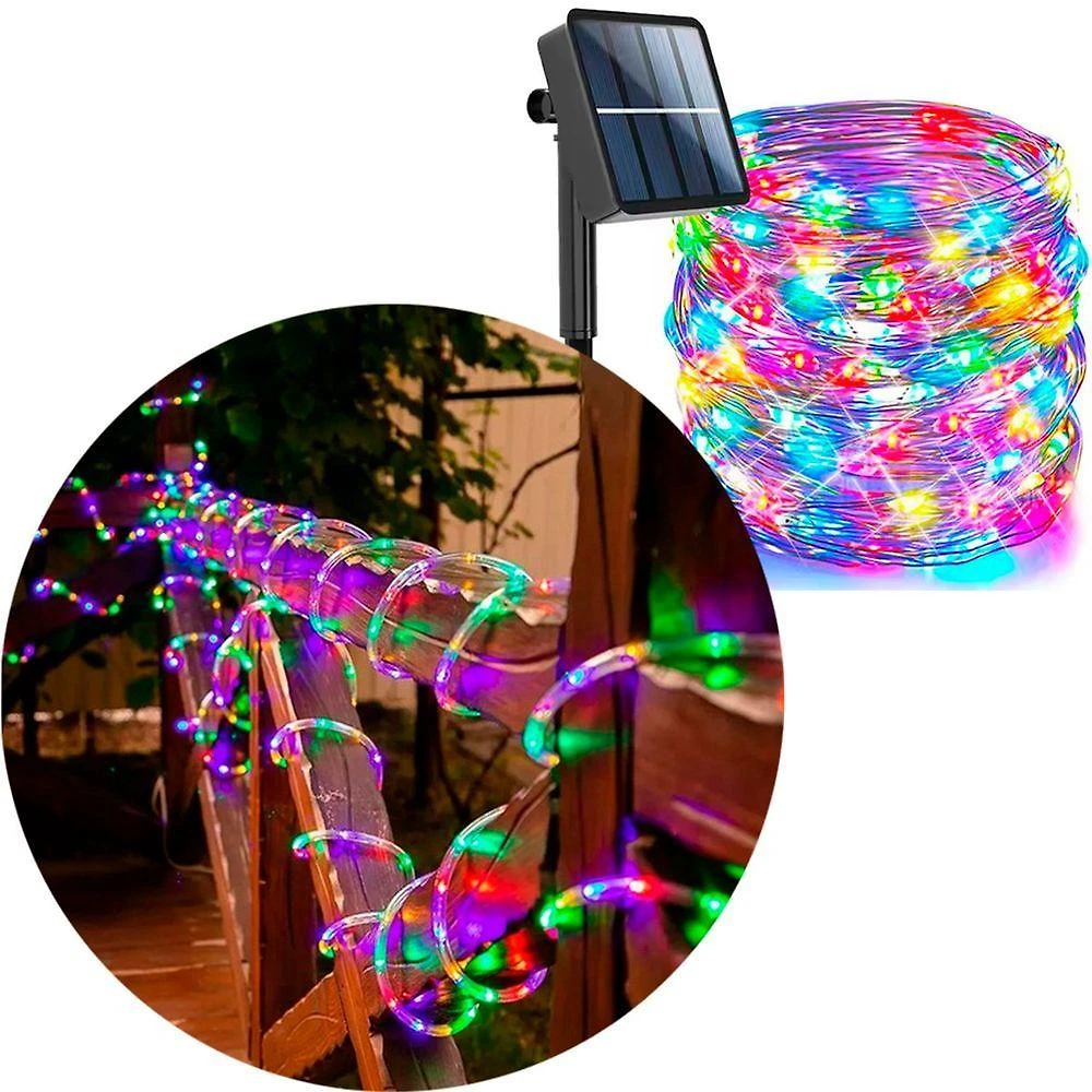 Mangueira Luminosa Solar de Natal Mangueira 200 Lâmpadas Leds 20m Colorido