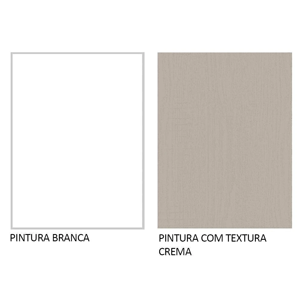 Kit com 2 balcões e 2 armários aéreos multiuso 200cm branco/crema agata madesa