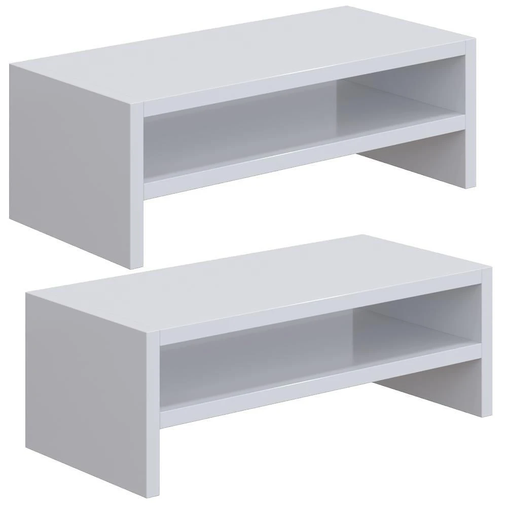 Kit 2 Suportes Stand Para Monitores Mesa Escritório Branco