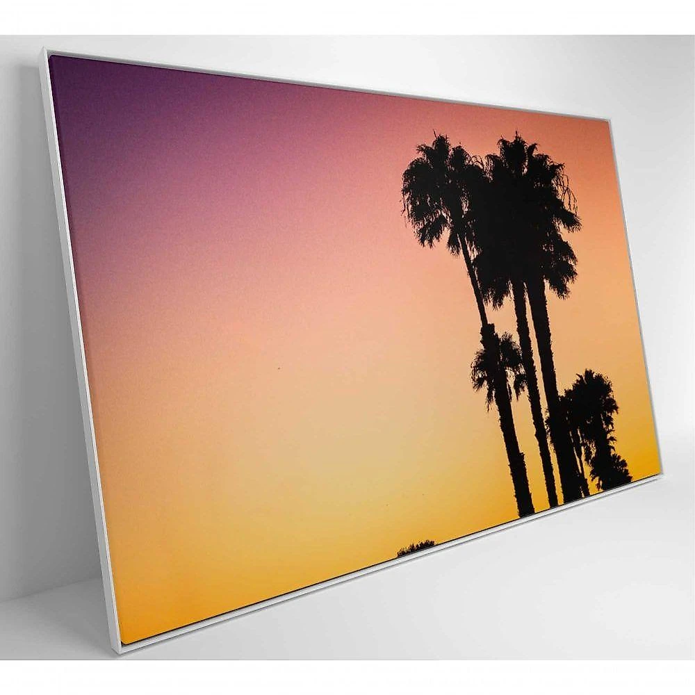 Quadro Fim De Tarde Palmeiras 90x60 Cm Tecido Canvas