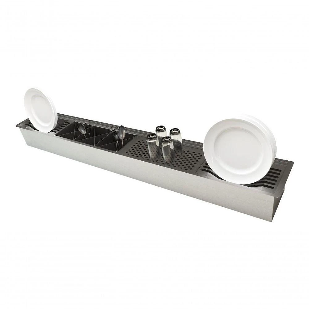 Miniatura Escorredor Pia De Embutir Clássico Inox Balcão Pia Cozinha
