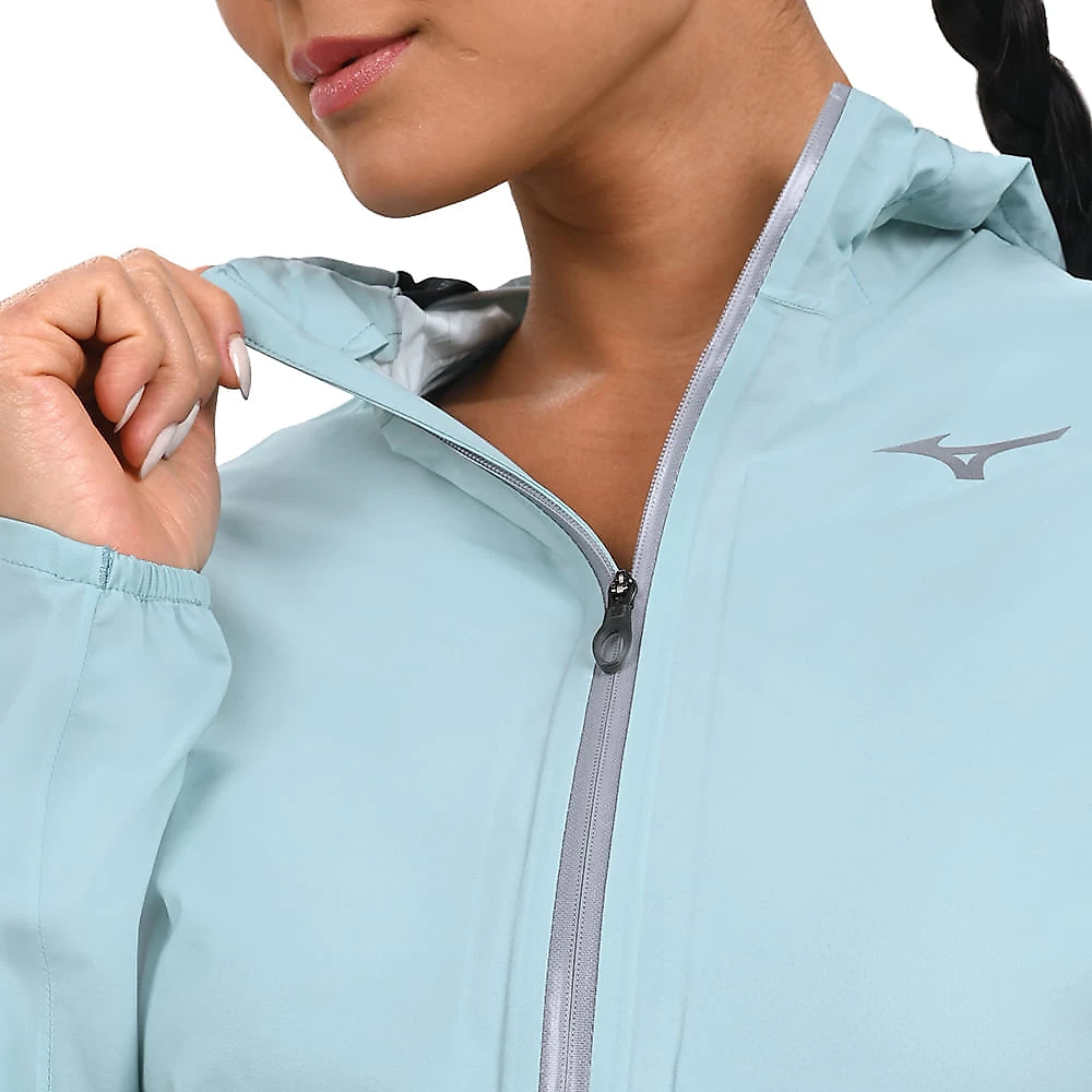 Jaqueta de Corrida Feminina Mizuno Waterproof 20K G Azul