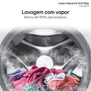 Miniatura Lava e Seca LG 12Kg/7Kg Smart VC4 com Inteligência Artificial AI DD™ CV5012WC4 - Branca 110V