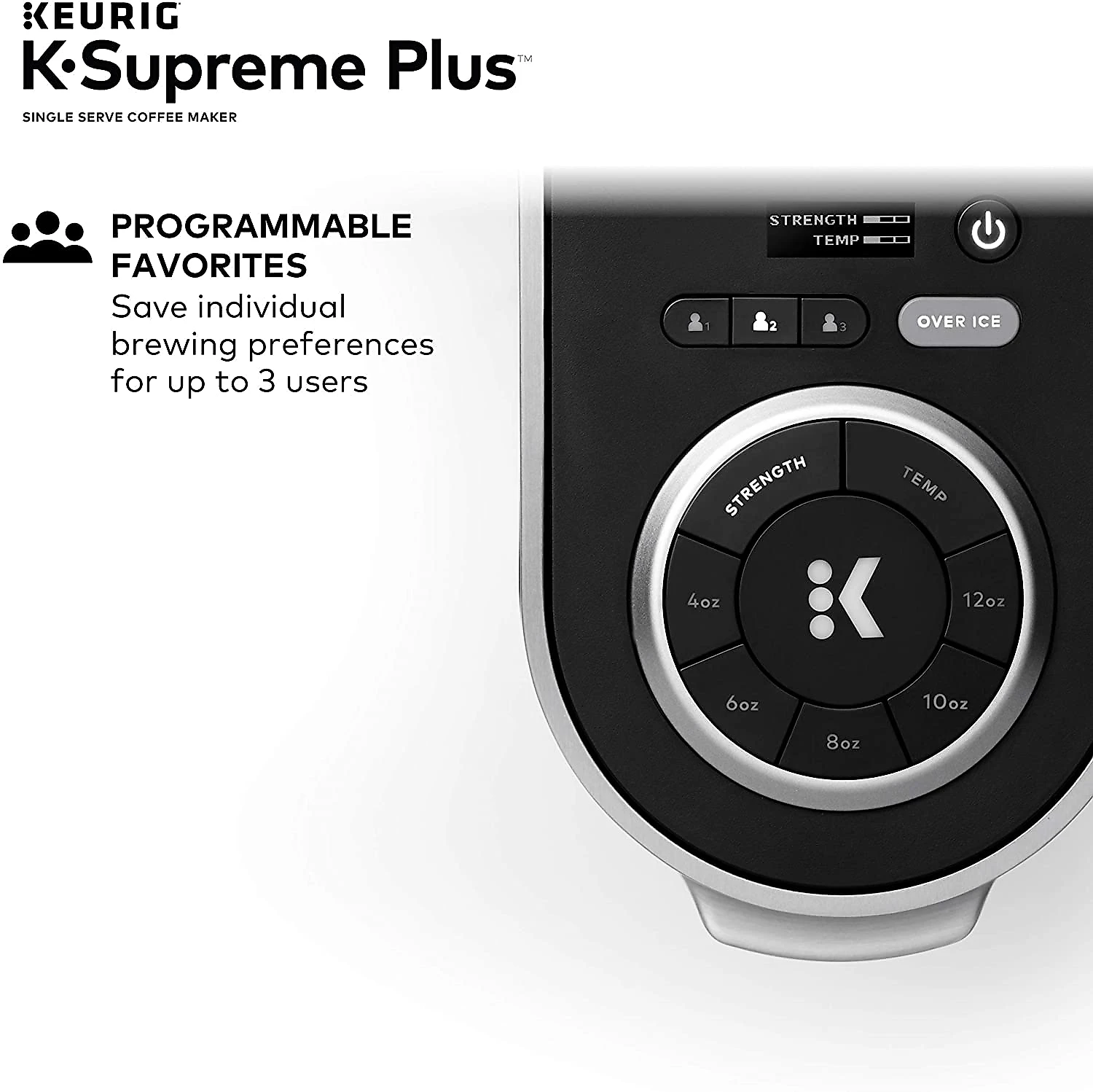 Keurig KSupreme Plus Coffee Maker Single Serve KCup Pod Coffee Brewer With MultiStream Technology 78 Oz Removable Reservoir and Programmable Settings Stainless Steel