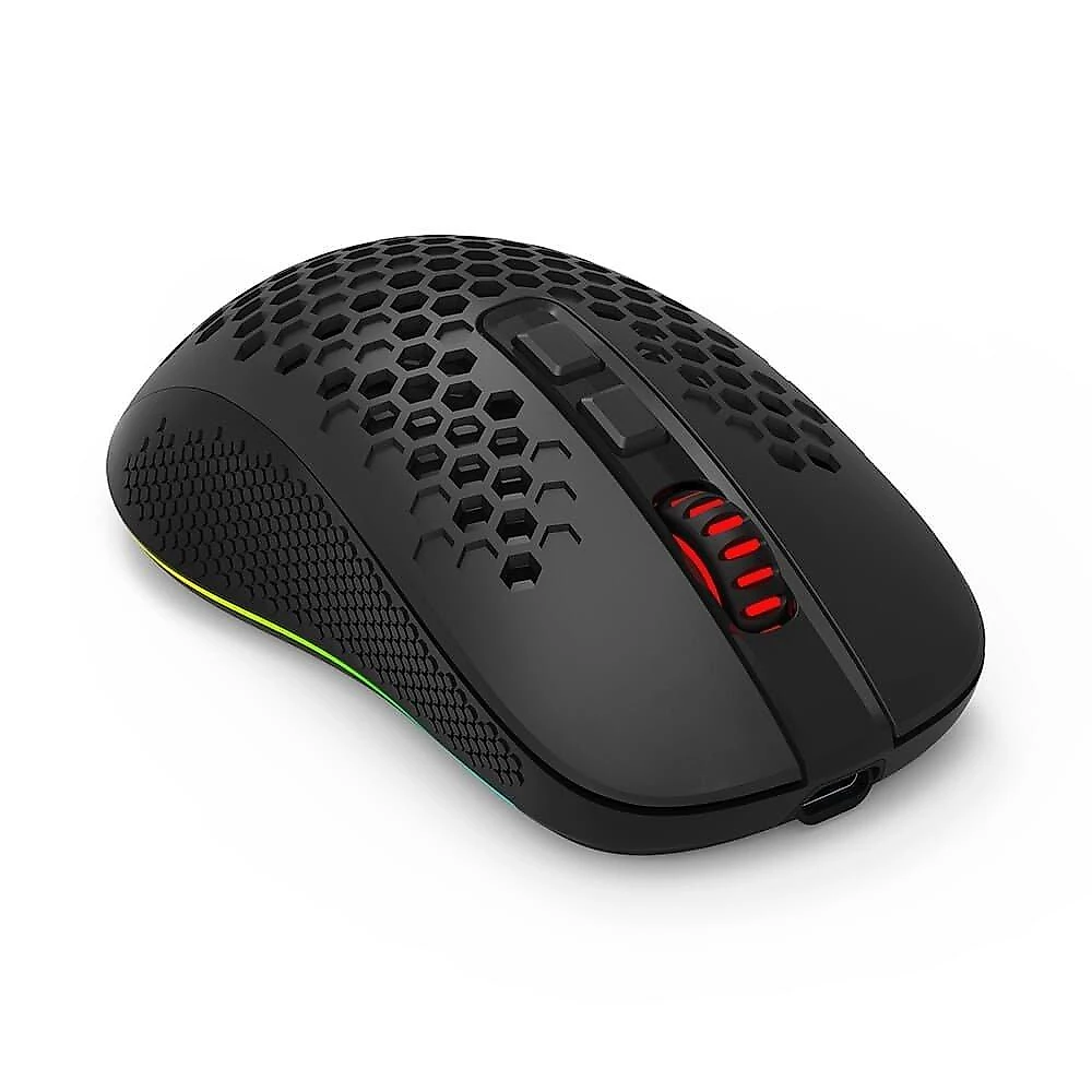 Mouse Sem Fio Gamer Redragon Hana M694 RGB, 7200 DPI, Ambidestro, 1000Hz, USB Tipo-C, Preto - M694-RGB