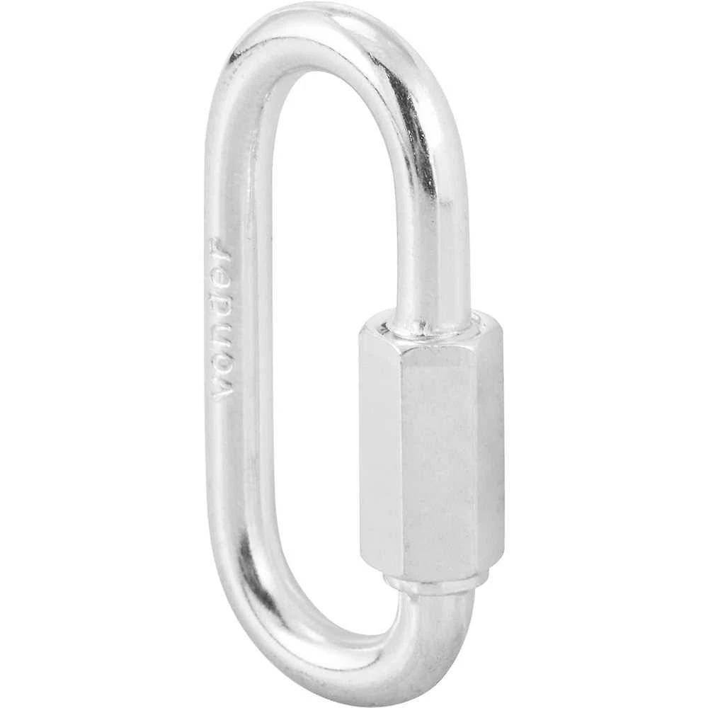 Mosquetão Reto com Rosca 3-16 48,5mm Aço Carbono Galvanizado 180kgf Kit com 2 Unidades Vonder