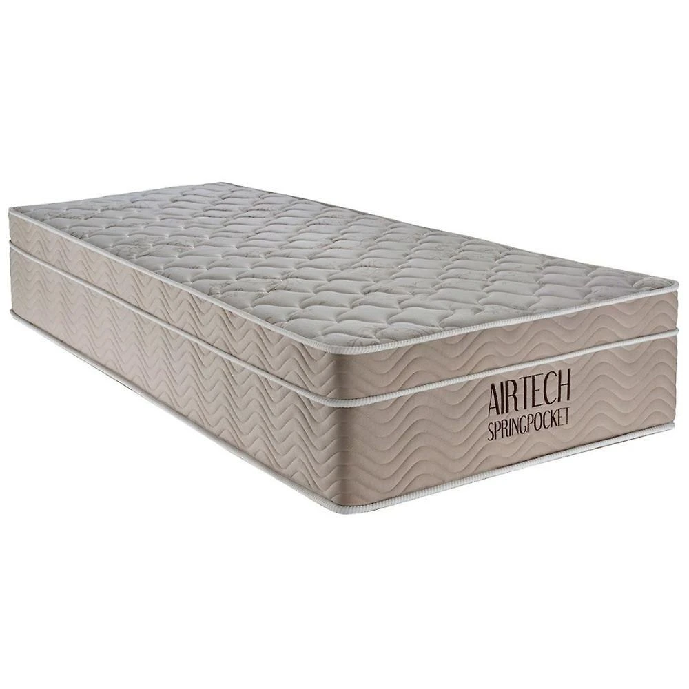 Colchão Solteiro Molas Ensacadas D33 Pillow Top 88x188x35CM Bege Ortobom