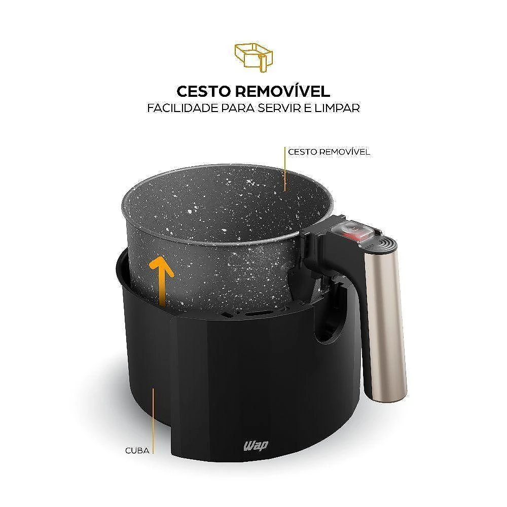 Fritadeira elétrica sem Óleo wap grand 5l 127v fw009535