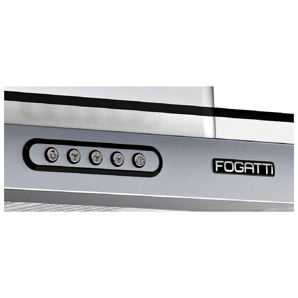 Coifa Ilha 60cm Vidro Reto Fogatti Inox 110v