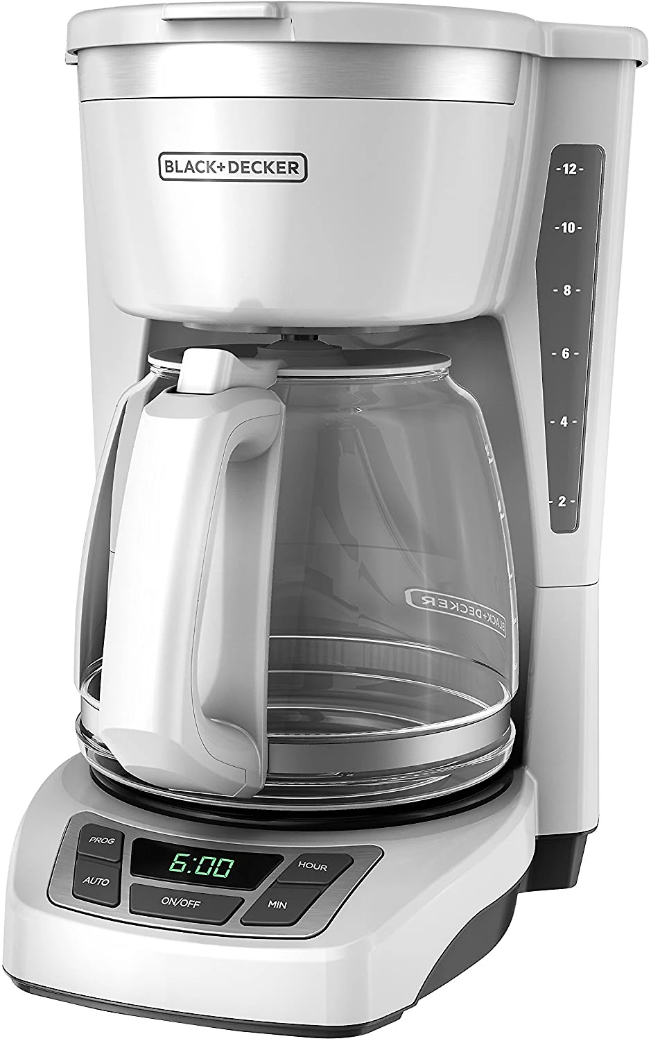BLACK DECKER cafeteira programável com 12 xícaras branco