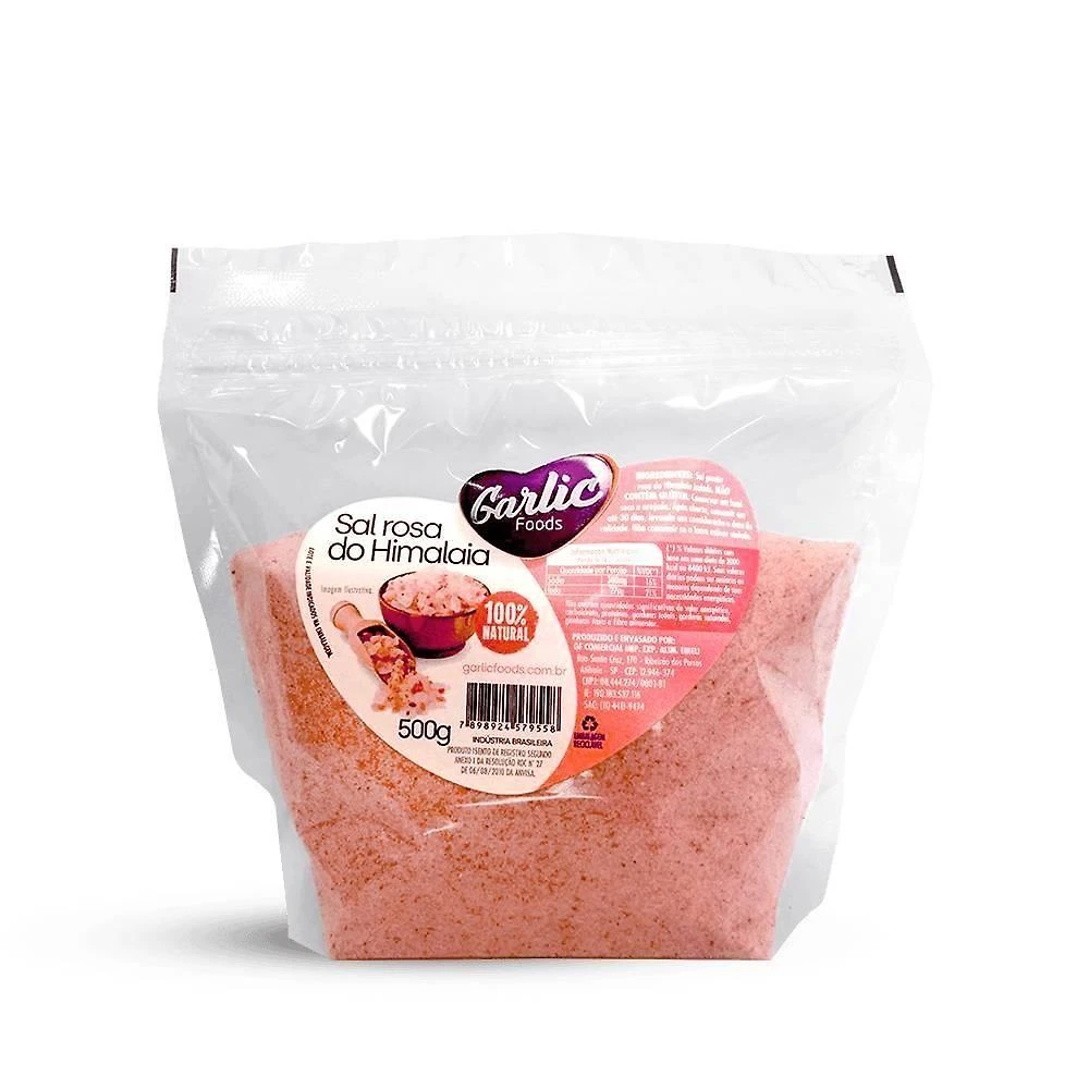 Sal Rosa Do Himalaia Fino 100% Natural 500g Gourmet Sal