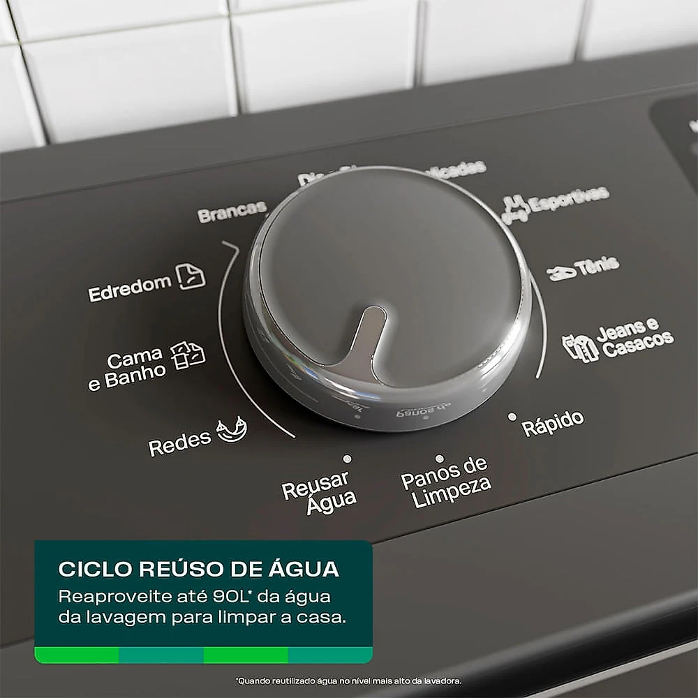 Máquina de Lavar 16Kg Platinum com Modo Eco CWN16A9 Consul Cinza - 110V