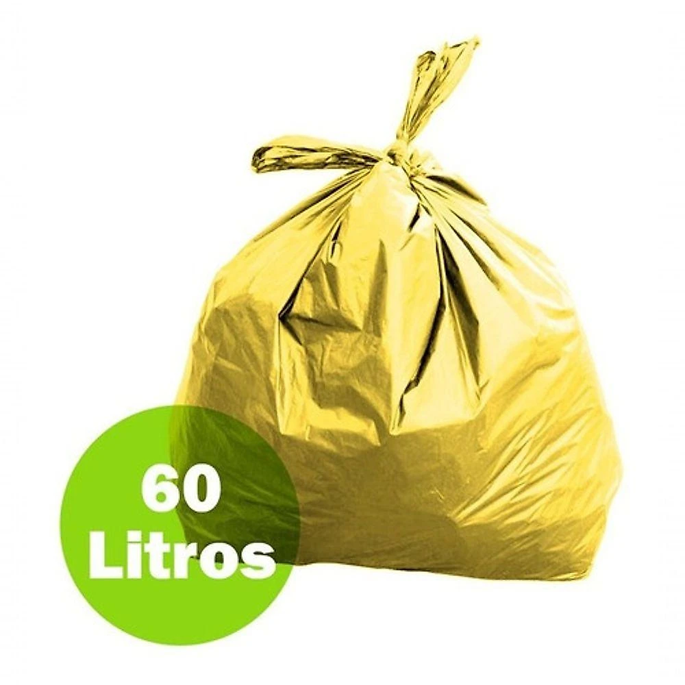 Saco de Lixo para Coleta Seletiva 60 Litros - 100 Unidades Amarelo Azul Verde Vermelho Higipack