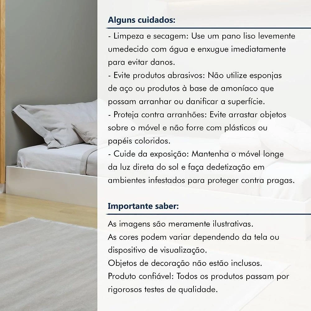 Cama Auxiliar de Solteiro com Rodizio Move Branco