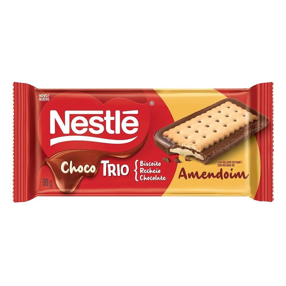 Biscoito Nestlé Chocotrio Amendoim 90g