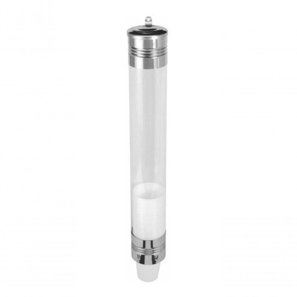Dispenser para Copos Descartáveis A14 em Aço Inox e Acrílico para Água 180-200ML Inox Higipack